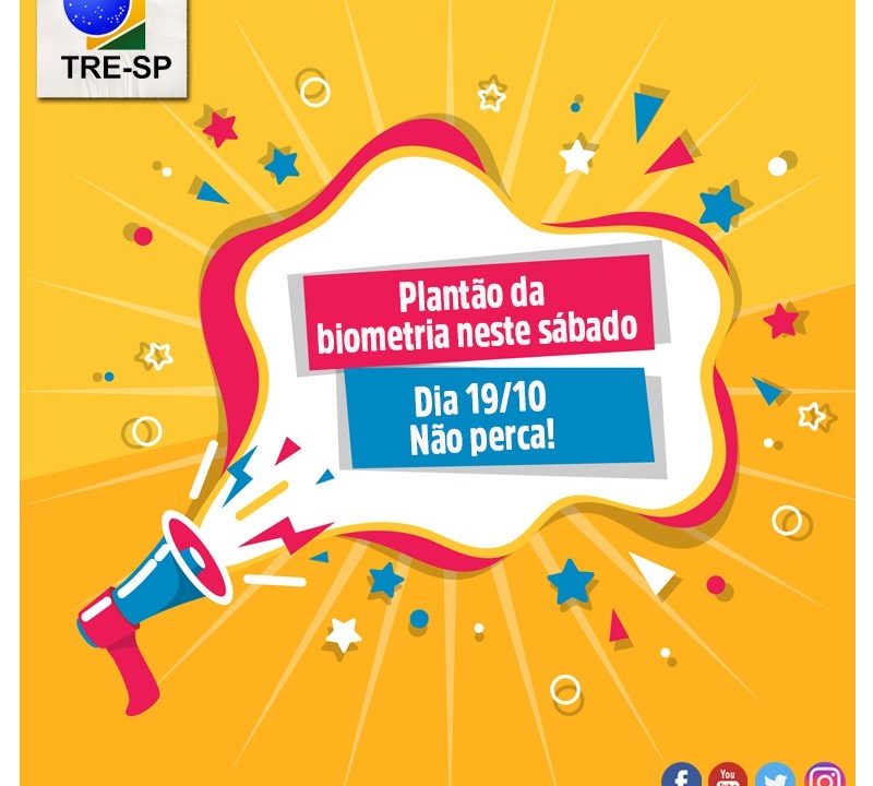 Novo plantão da biometria ocorre neste sábado em quase todo o Estado de São Paulo