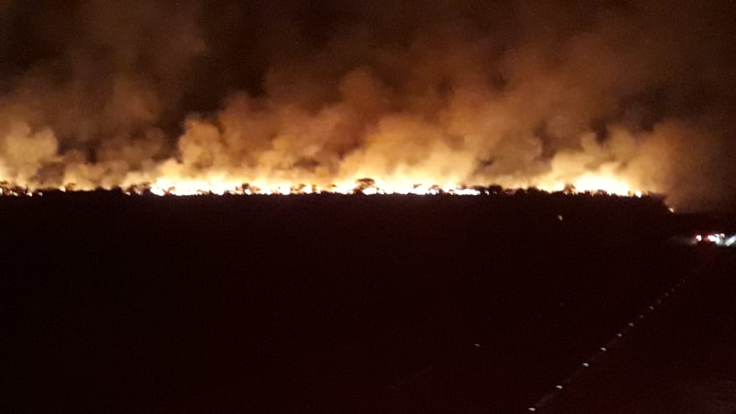 Incêndio atinge quase 2 mil hectares em canavial de Águas de Santa Bárbara