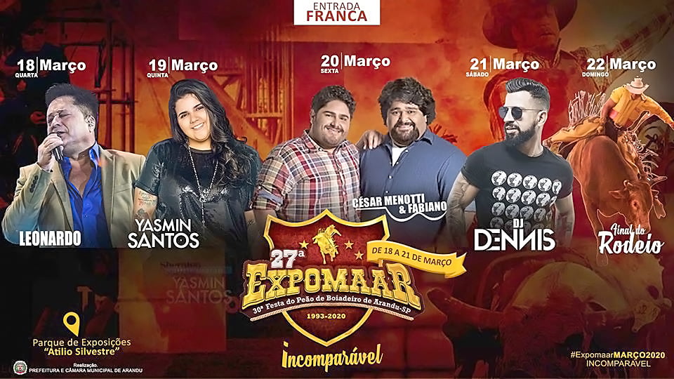 Expomaar e Festa do Peão de Arandu têm programação definida pela prefeitura