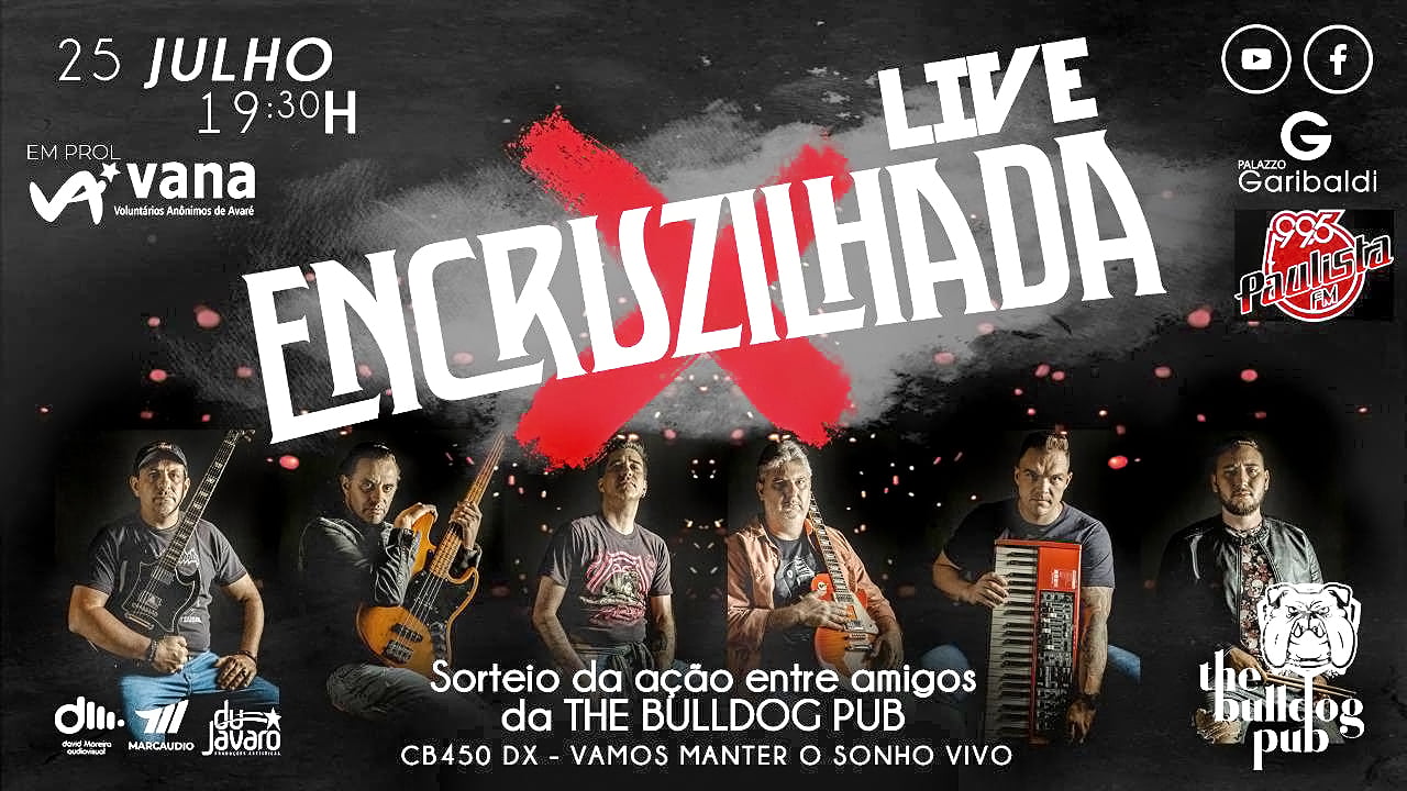 Live da Banda Encruzilhada em prol da VANA será neste sábado