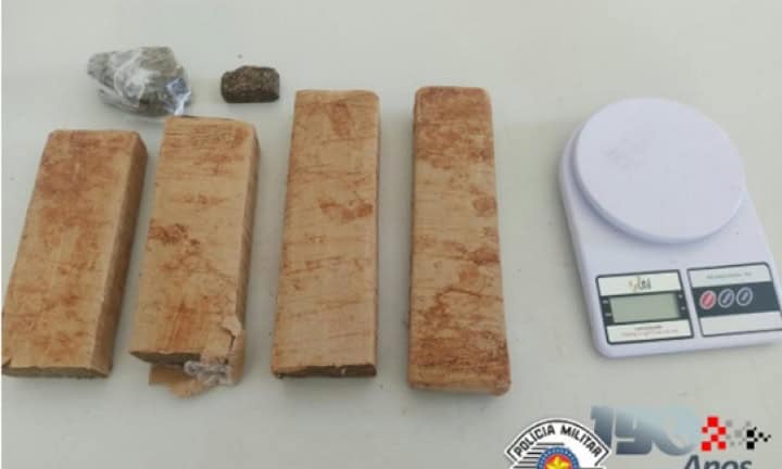 Traficante é preso pela PM em Avaré com quase 2 quilos de maconha