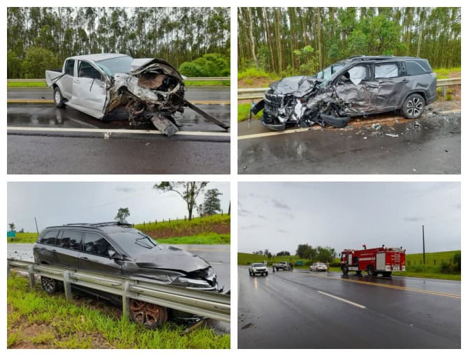 Mulher morre após carros baterem de frente em rodovia de Paranapanema