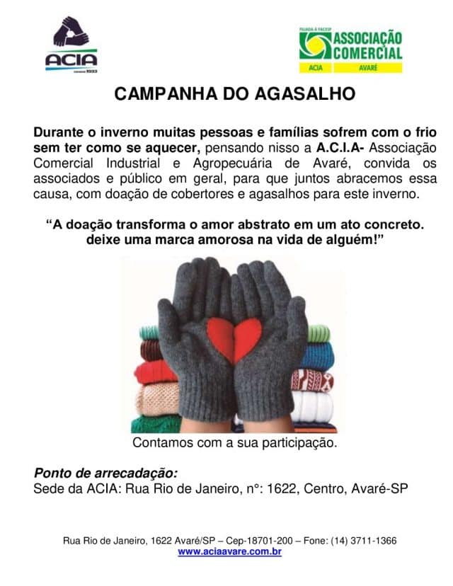 Fundo Social promove Campanha do Agasalho, Notícias