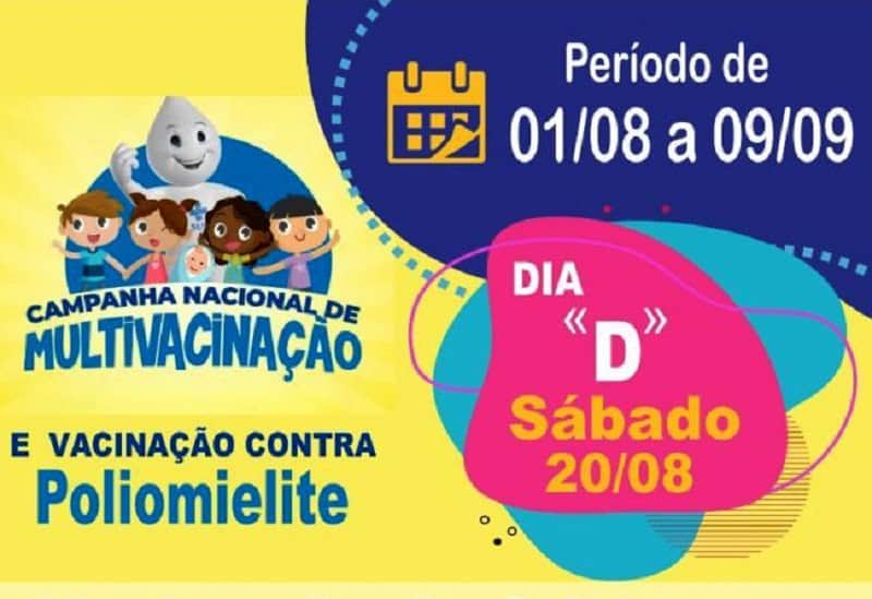 Campanha Nacional de Multivacinação promove Dia D neste sábado, 20