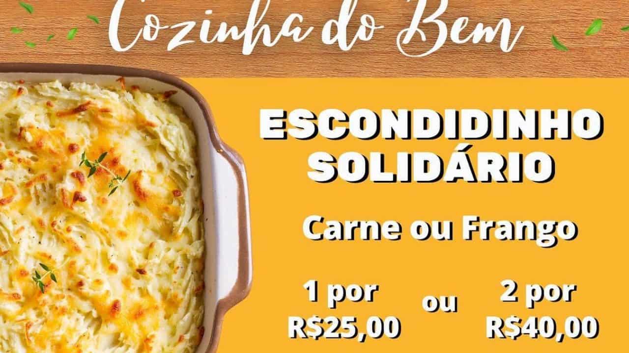 Cozinha do Bem venderá escondidinho em prol da Associação Arco-Íris