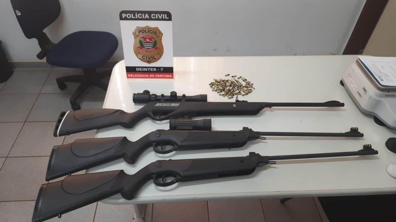 Operação policial resulta na prisão de 4 indivíduos e apreensão de armas e munições na região