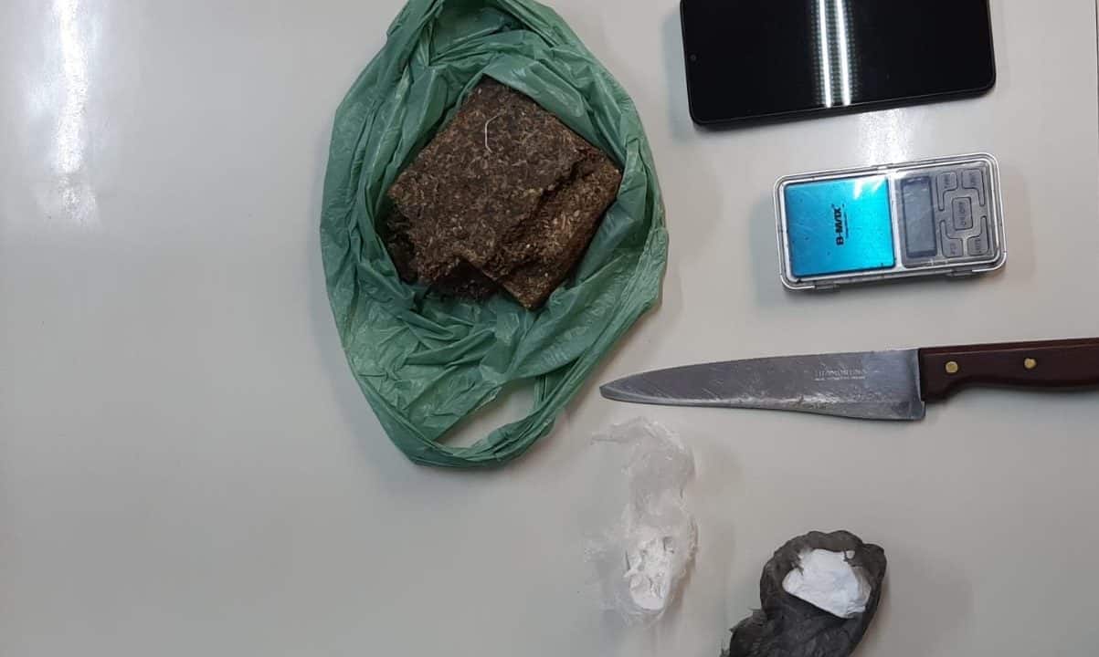 Investigado é preso em flagrante com entorpecentes ao ser abordado pela Polícia
