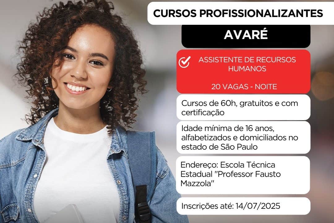 Curso gratuito de Assistente de Recursos Humanos está com inscrições abertas
