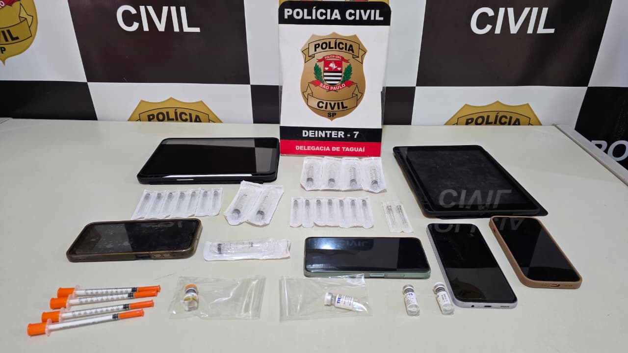 Polícia Civil de Taguaí apreende Tirzec, medicamento emagrecedor proibido pela Anvisa