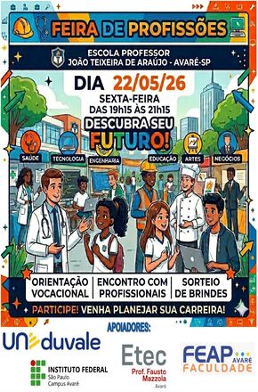 Feira de profissões pretende aproximar estudantes do mercado de trabalho