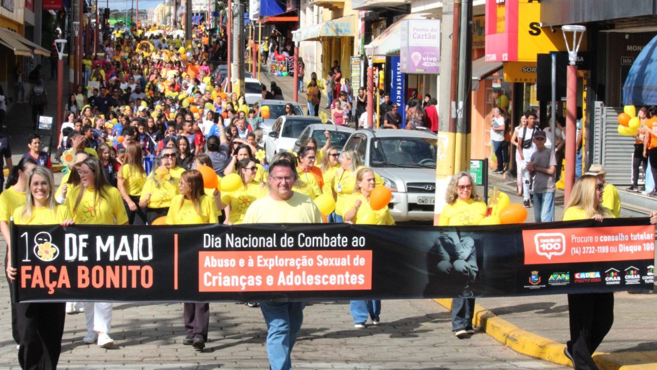 Avaré promove caminhada da campanha Faça Bonito em mobilização contra violência sexual infantil