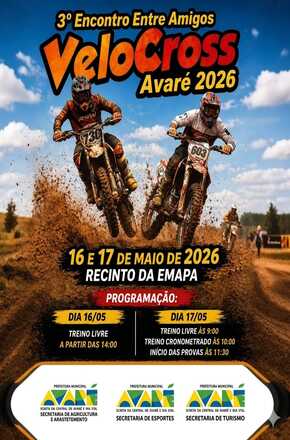 3º Encontro Entre Amigos de VeloCross acontece neste final de semana