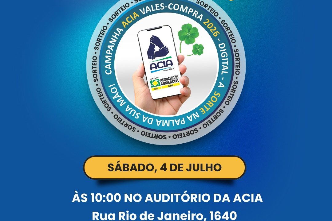 ACIA realiza o segundo sorteio da campanha “A Sorte na Palma da Sua Mão 2026”