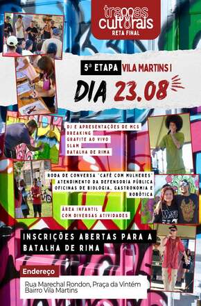 5ª etapa do Tramas Culturais acontece neste domingo e reúne música, arte urbana e conscientização em Avaré