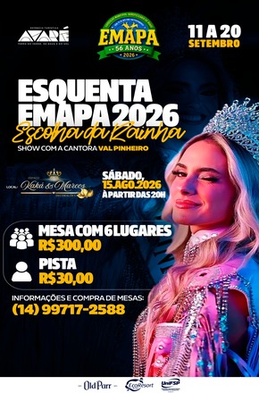 Concurso que elegerá Rainha e Princesas da 56ª EMAPA acontece neste sábado
