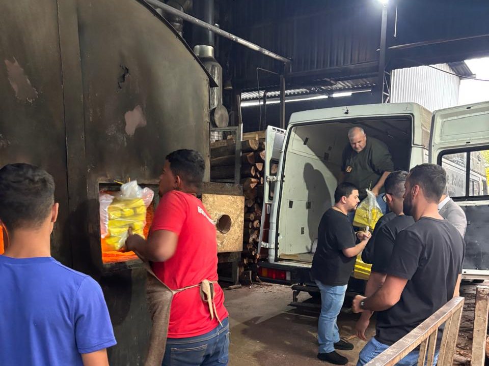 Mais de 1,3 tonelada de drogas é incinerada pela Polícia Civil de Piraju