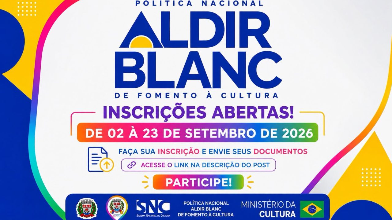 Prefeitura de Arandu abre inscrições para a Política Nacional Aldir Blanc de Fomento à Cultura (PNAB)
