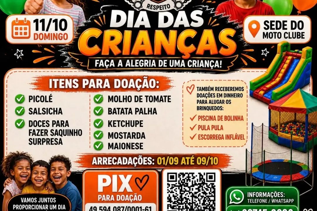 Unidos Pela Fé mobiliza Avaré para levar diversão e solidariedade no Dia das Crianças