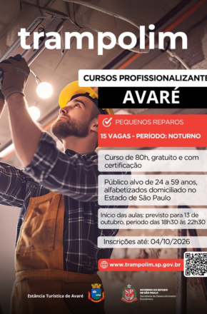 Avaré abre inscrições para curso gratuito de pequenos reparos