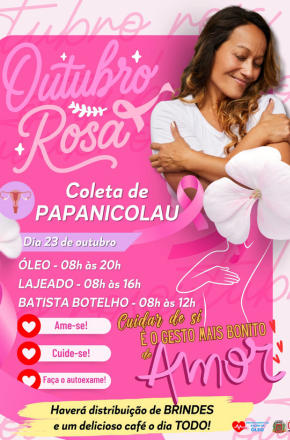 Óleo promove coleta de Papanicolau em três localidades nesta sexta-feira (23)