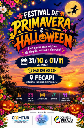 Piraju recebe Festival de Primavera e Halloween neste fim de semana