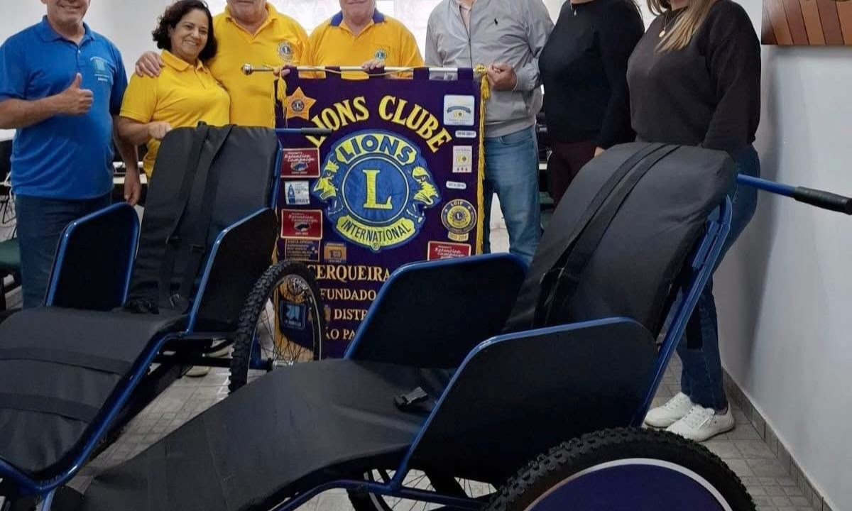 Lions Clube doa triciclos para implantação do Projeto Pernas Solidárias em Cerqueira César
